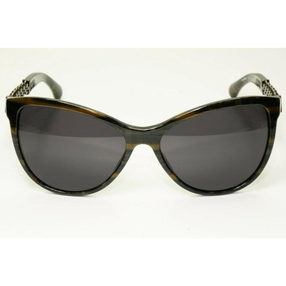 Chanel 5326 Chain Cat Eye Sunglasses Black