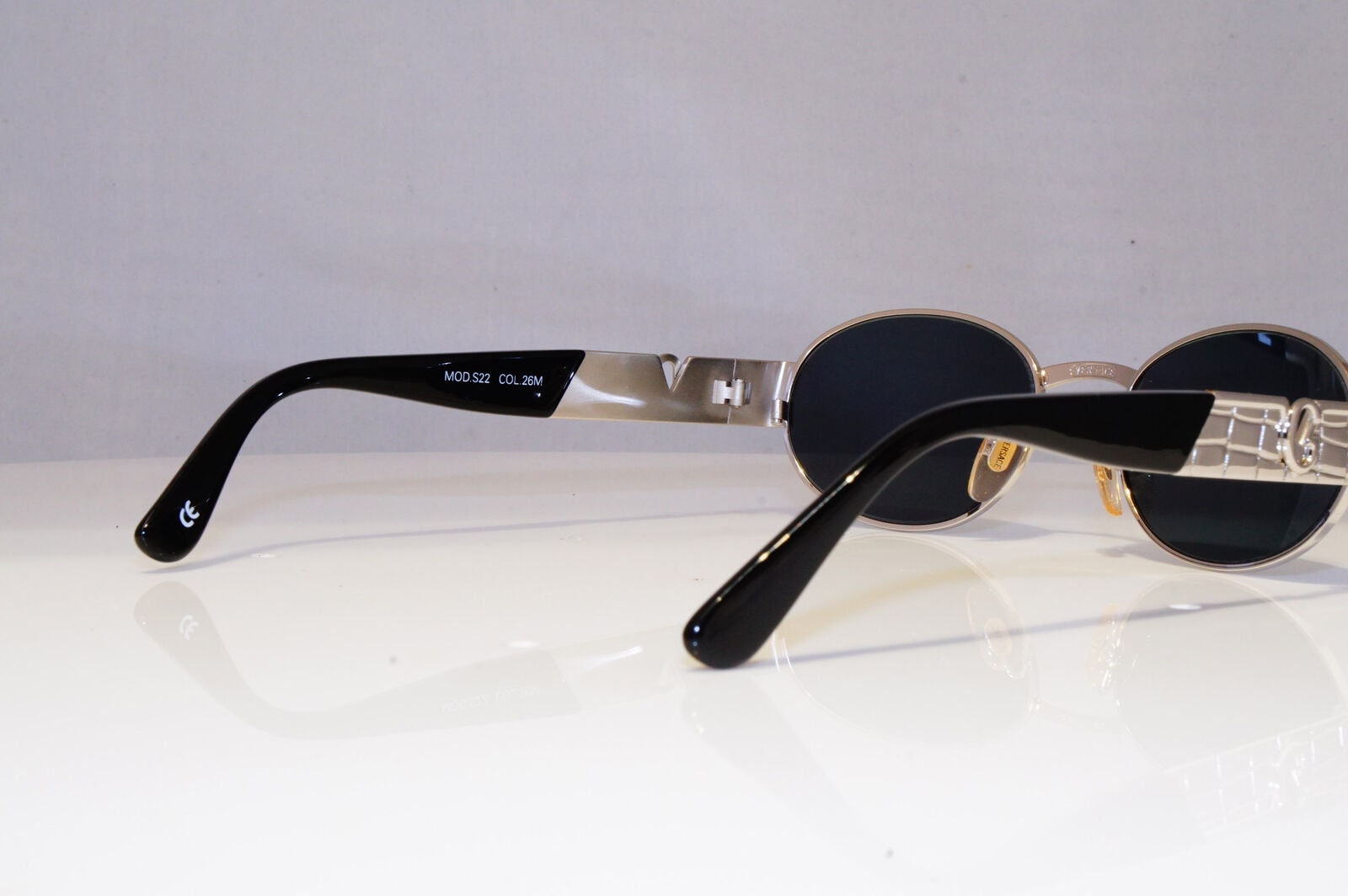 Gianni Versace Mens Womens Vintage Sunglasses Silver Mod S22 | Etsy