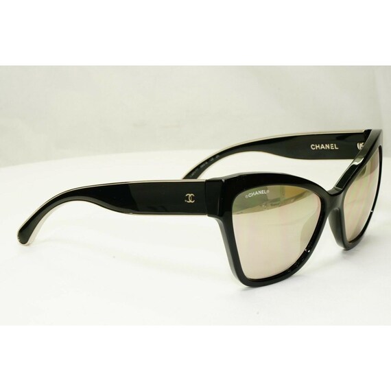 Authentic Chanel Sunglasses Black Gold Mirror Butterf… Gem