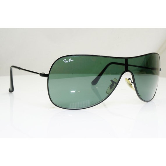 Ray-ban Vintage Shield Sunglasses Mens Womens Black Green Rb - Etsy