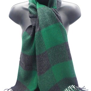 100% Baby Alpaca Scarves, Our Colorful Fun Scarf is more Durable than Cashmere Black & Green