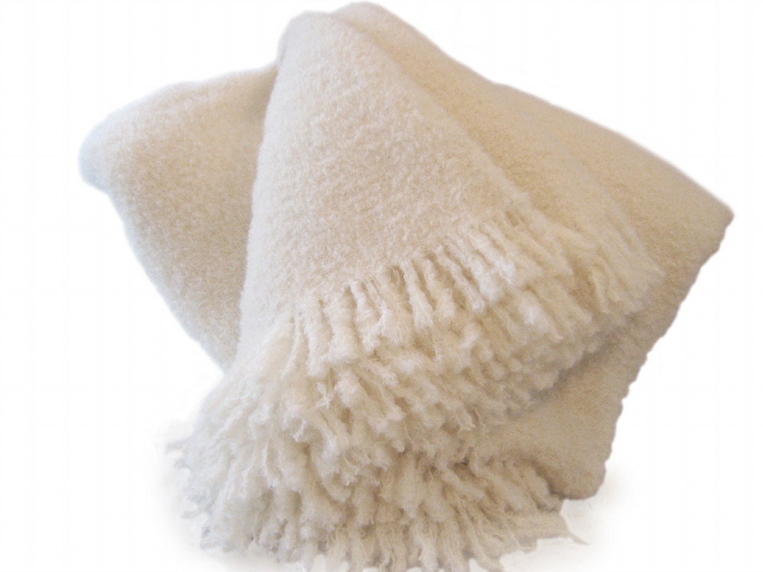 Wool Angora Mohair Blankets Beautiful Oversize King Queen All Natural in Various Colors Etsy