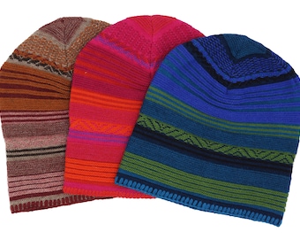 100% Baby Alpaca Multi-Color Unisex Beanie