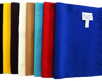 100% Baby Alpaca Scarf, Solid Weave II Brushed Scarf with "No Synthetic Fibers"