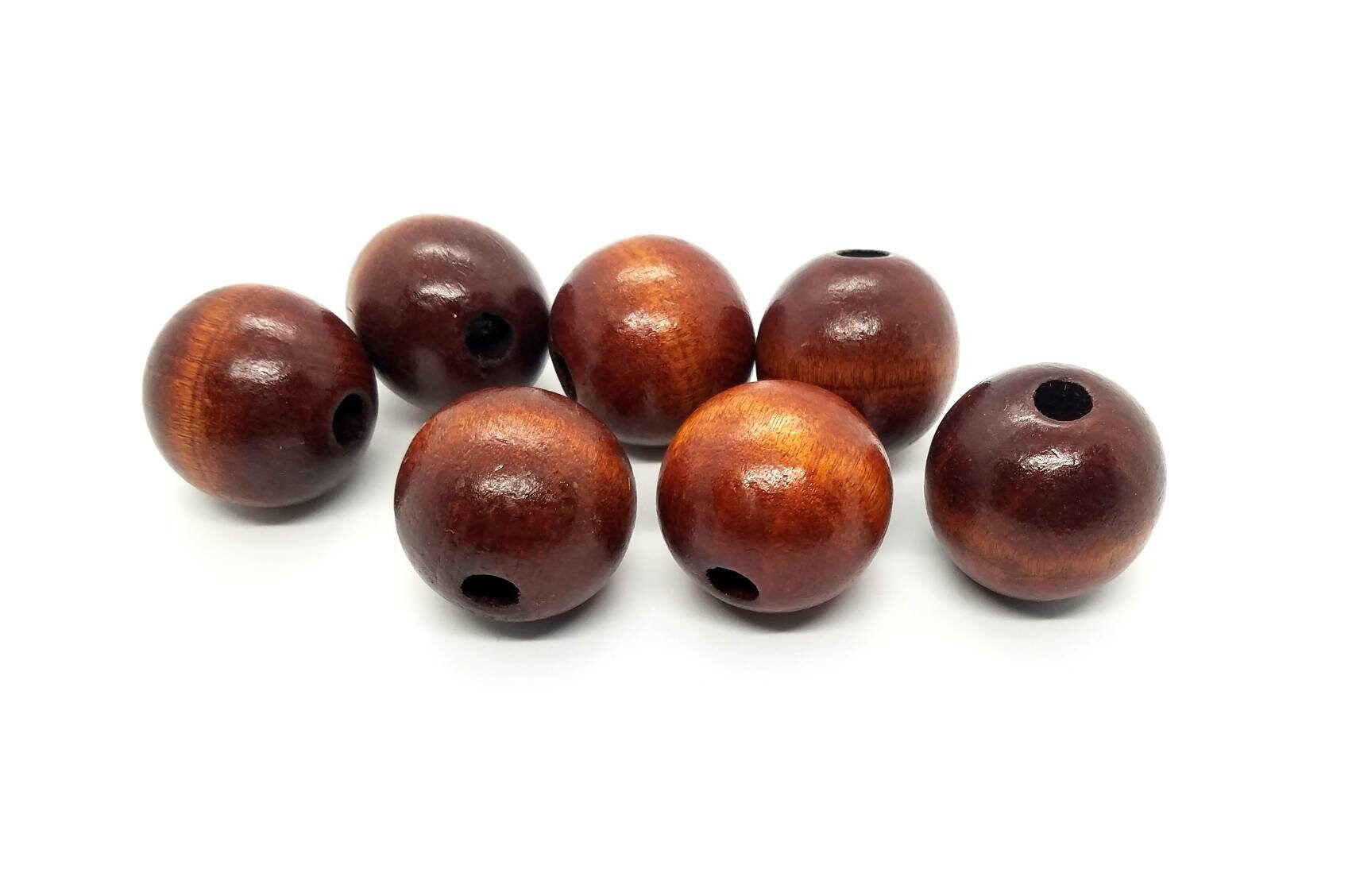 Large Wood Macrame Beads Large Hole Bead Large Wooden Bead Set Etsy