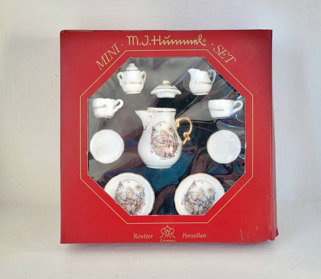 Hummel Mini Tea Set 9 Piece Reutter Porcelain Made in Germany Etsy