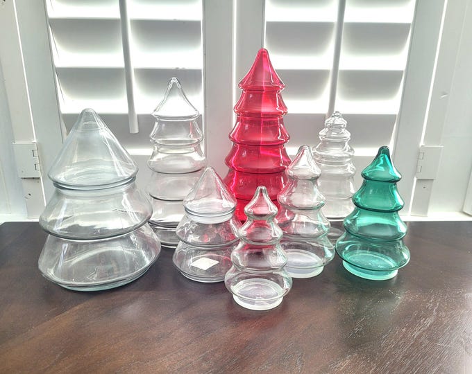 Anchor hocking christmas tree candy jar