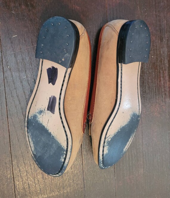 Leather Loafer Moccasin Slip On Brown Shoes Tasse… - image 7