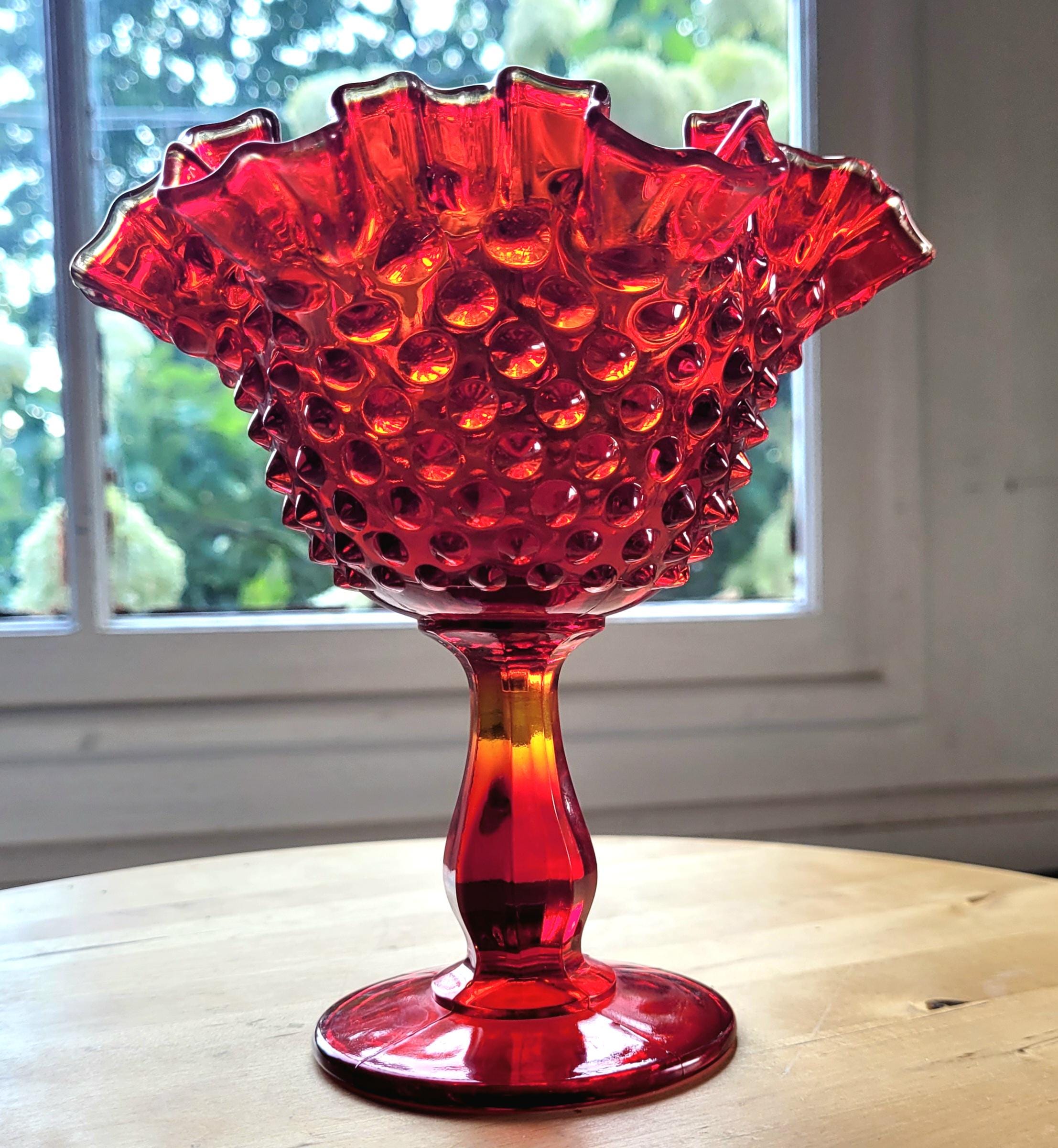 Red Fenton Glass - Etsy