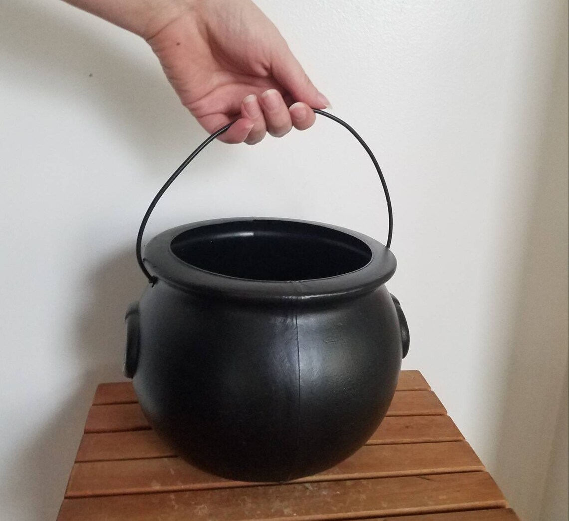 Vintage Halloween Cauldron Candy Bucket Trick or Treat Blow Etsy