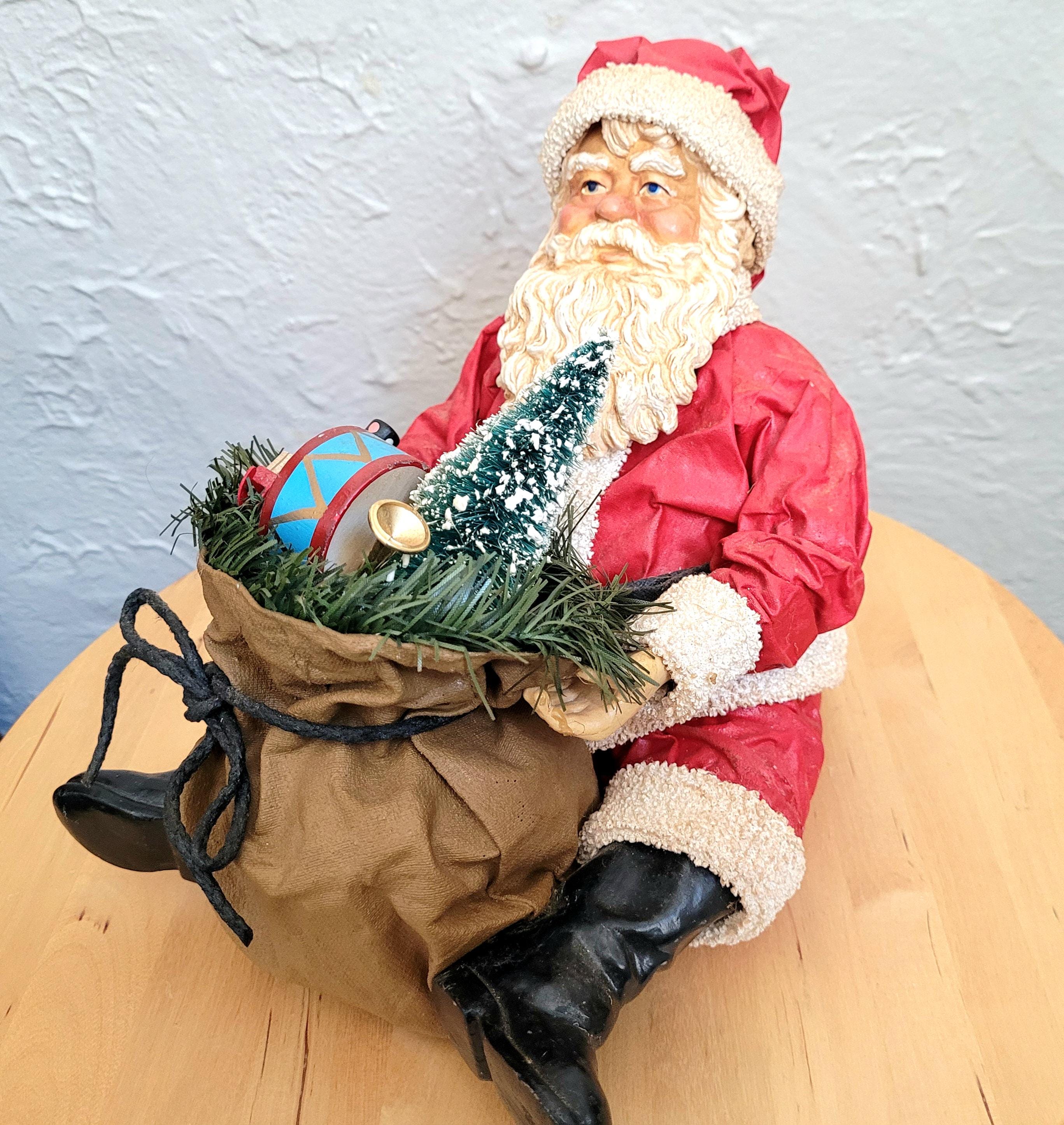 Fabric Mache Santa - Etsy