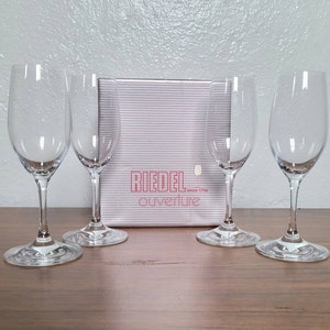 Set of (8) REIDEL Cut Crystal York Pattern Wine Glasses