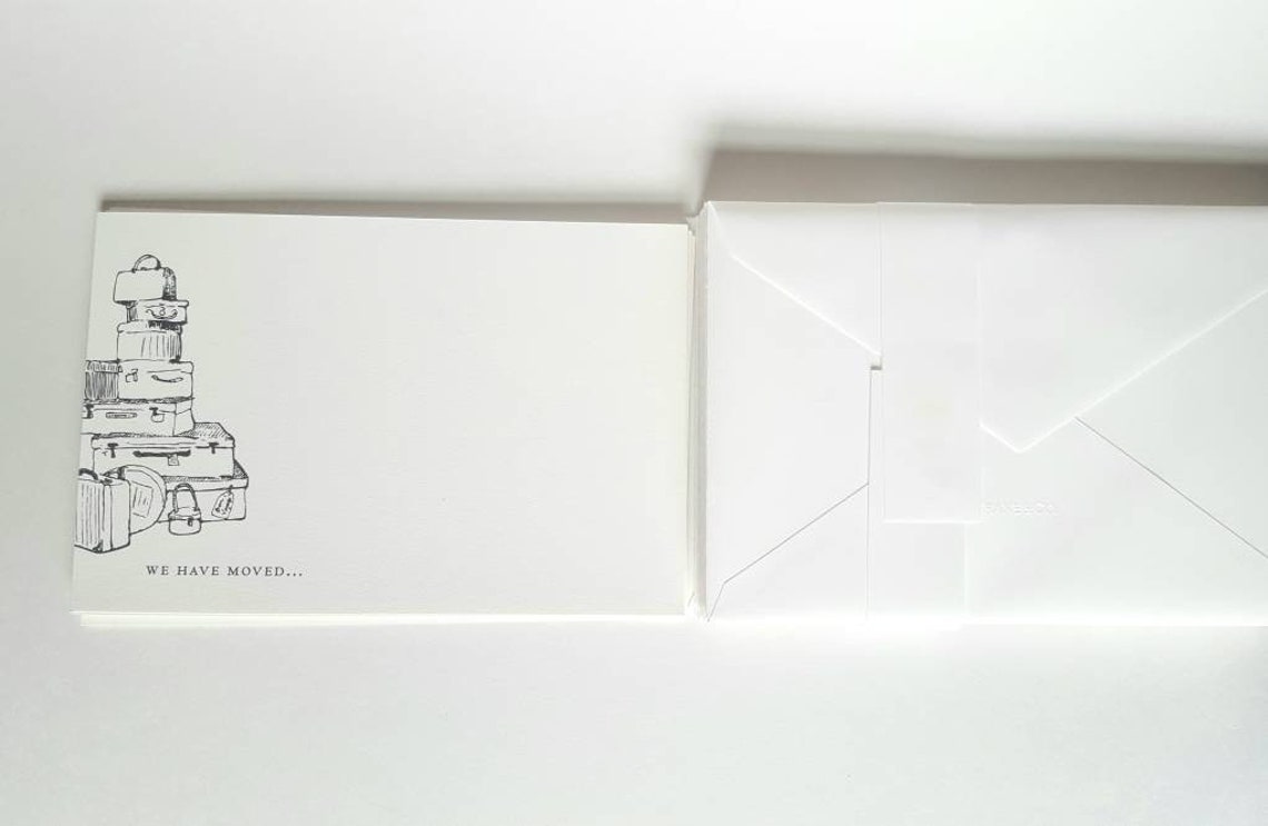 Moving Cards And Envelopes 10 Piece Set 5x7 Crane And CO We Etsy