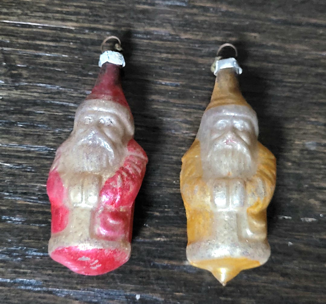Santa Claus Blown Glass Ornament Antique Christmas Vintage Red Santa or ...