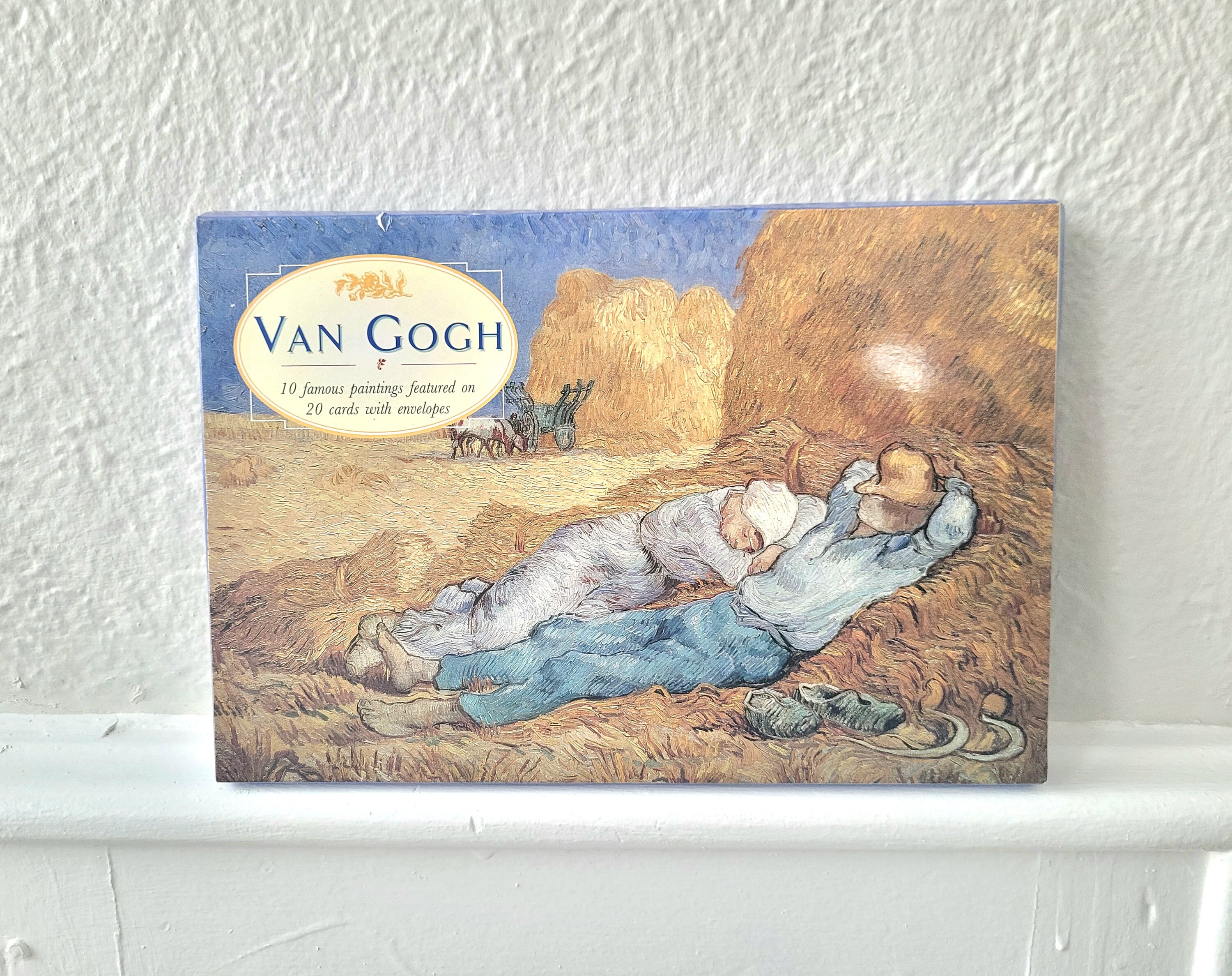 Van Gogh Irises Notelets – 20 Pack – 2 Designs – A6 Folded Cards W/ Kraft Envelopes