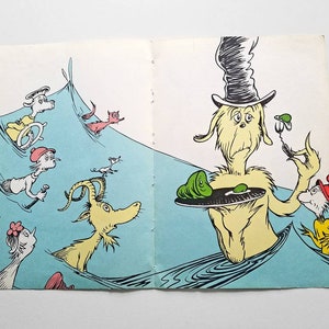 Dr. Seuss Green Eggs & Ham 6 Book Plate Pages 1960 Original Illustrated Vintage Children&#39;s Book Art