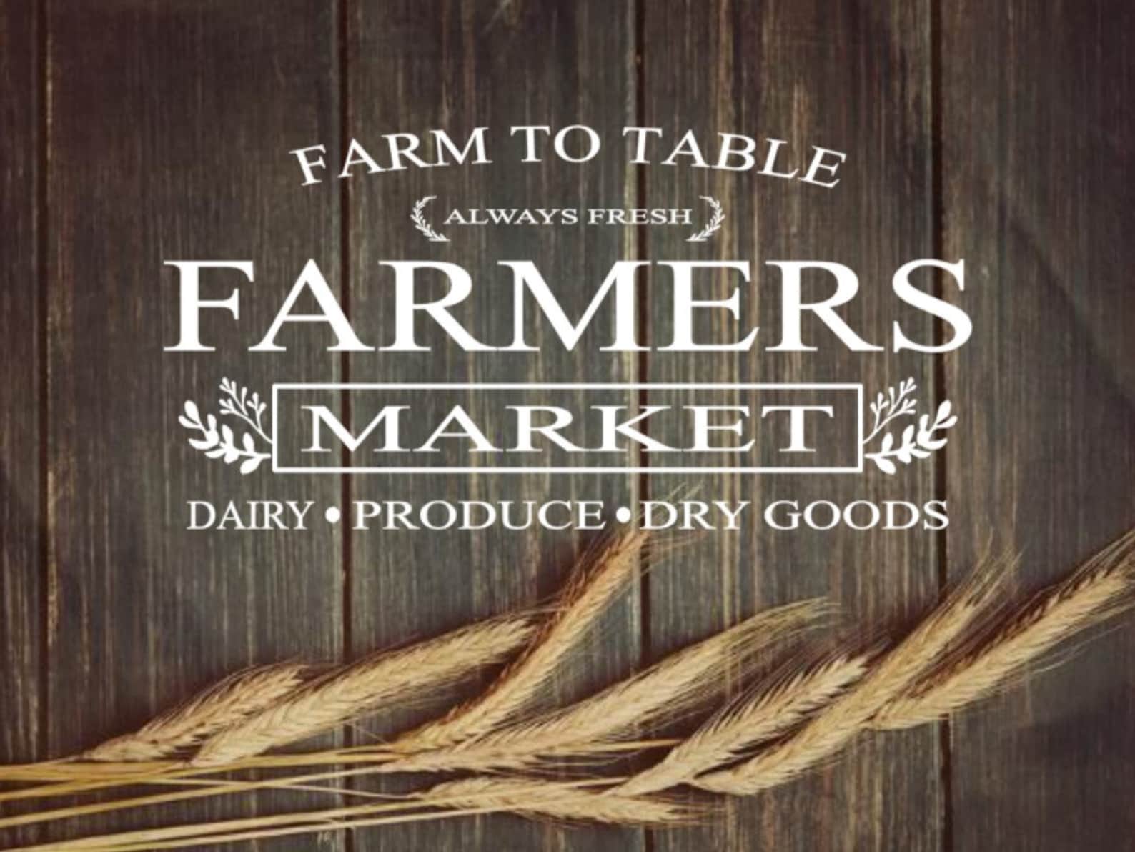 Farmers Market Vinyl Decal Sticker Market Farmhouse Etsy