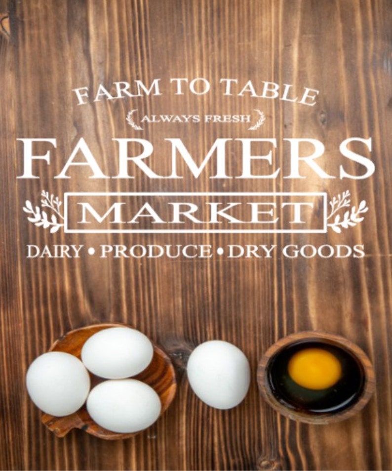 Farmers Market Vinyl Decal Sticker Market Farmhouse Etsy