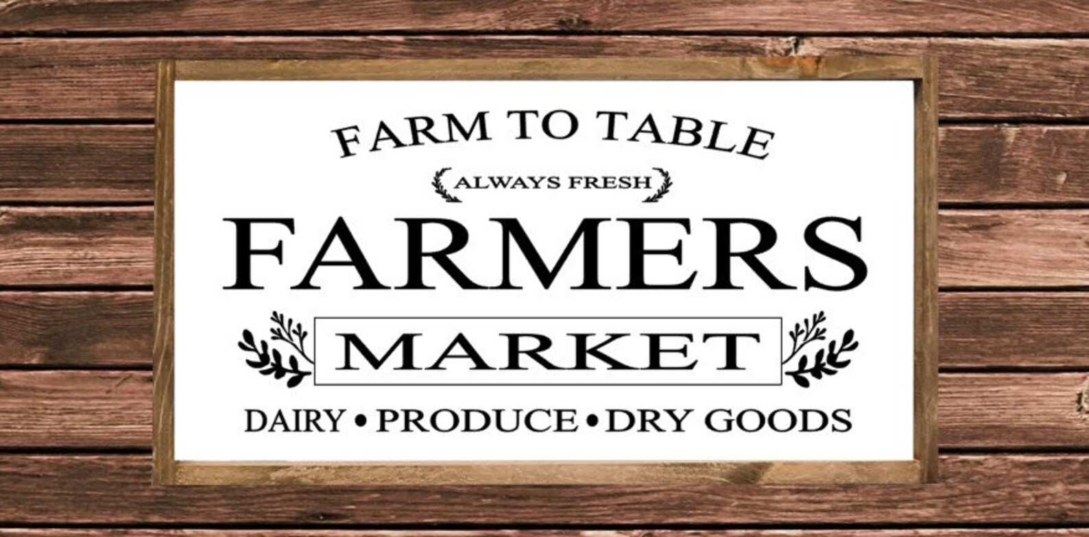 Farmers Market Vinyl Decal Sticker Market Farmhouse Etsy