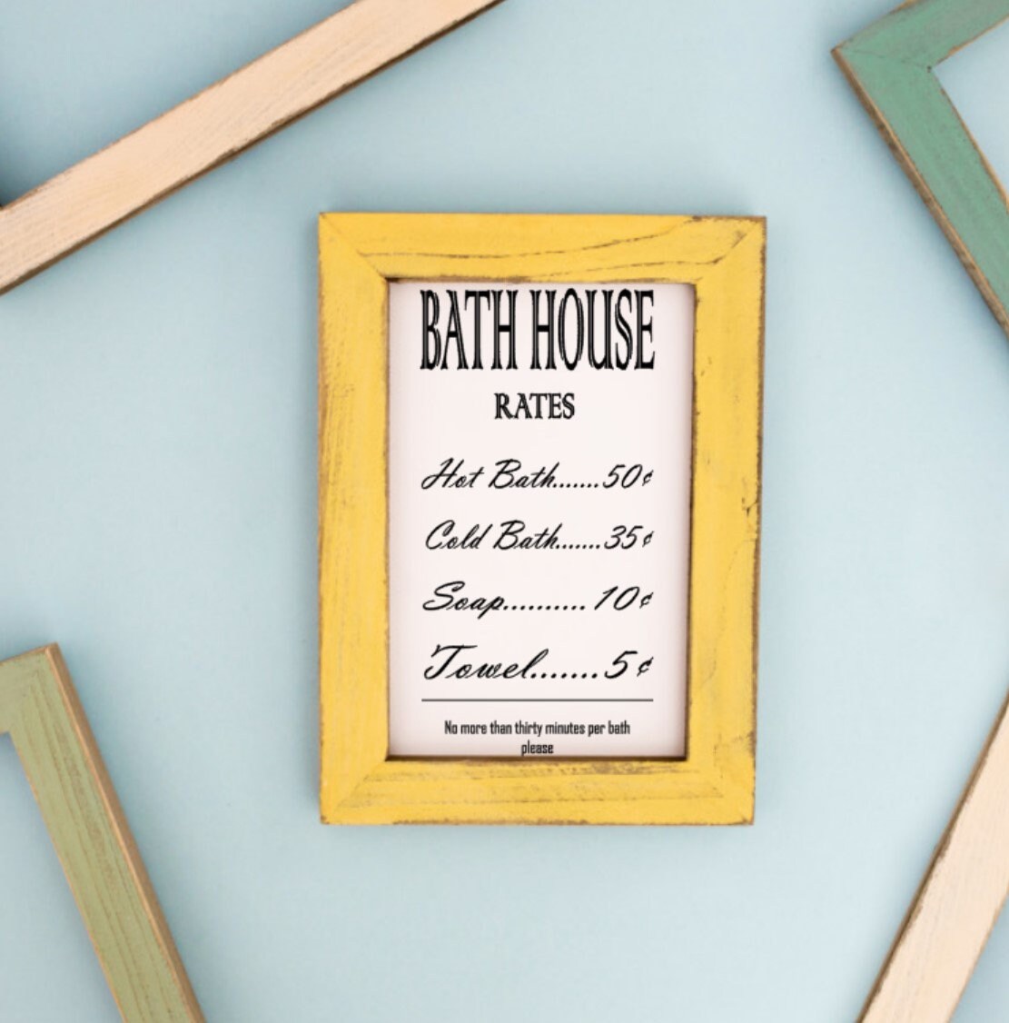 Reglas de baño Calcomanía de vinilo Pegatina Tarifas de la | Etsy