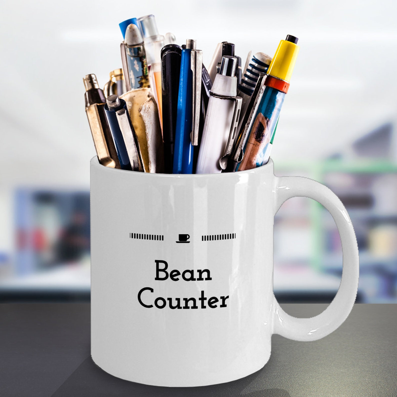 Bean Counter Novelty Coffee Mug Funny Coffee Jokes Etsy