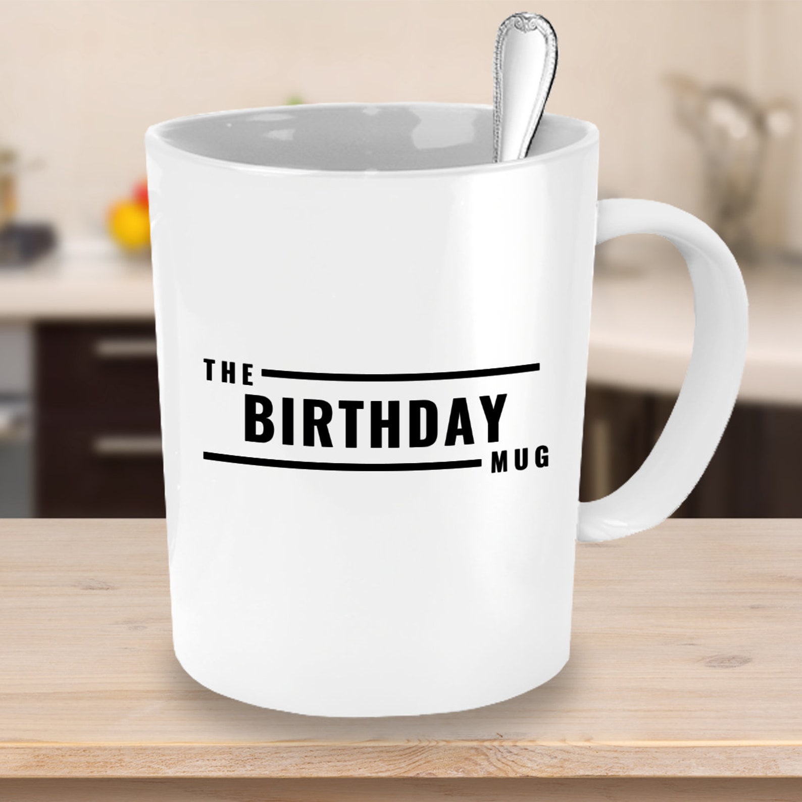 The Birthday Mug Coffee Mug Black Version Easy Gift Ideas Etsy