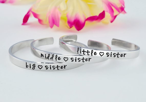 The Church Sisters Rings Sisters In Christ Hand Stamped Aluminum Spiral Ring Set Cross Rings Religious Jewelry