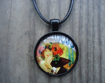 Alphonse Mucha Pendant Necklace