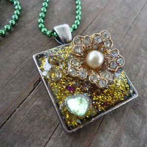 Upcycled Flower Necklace