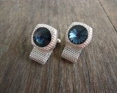 Blue Stone Chain Cuff Links