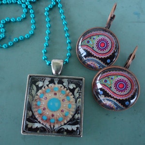 Paisley Earrings and Necklace