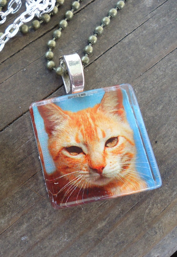 Ginger Cat Necklace Etsy