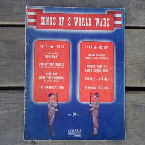 Songs of 2 World Wars Sheet Music Book