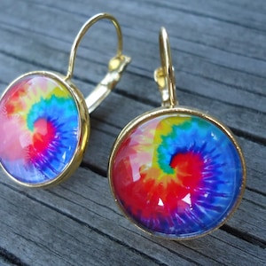 Tie Dye Drop Earrings