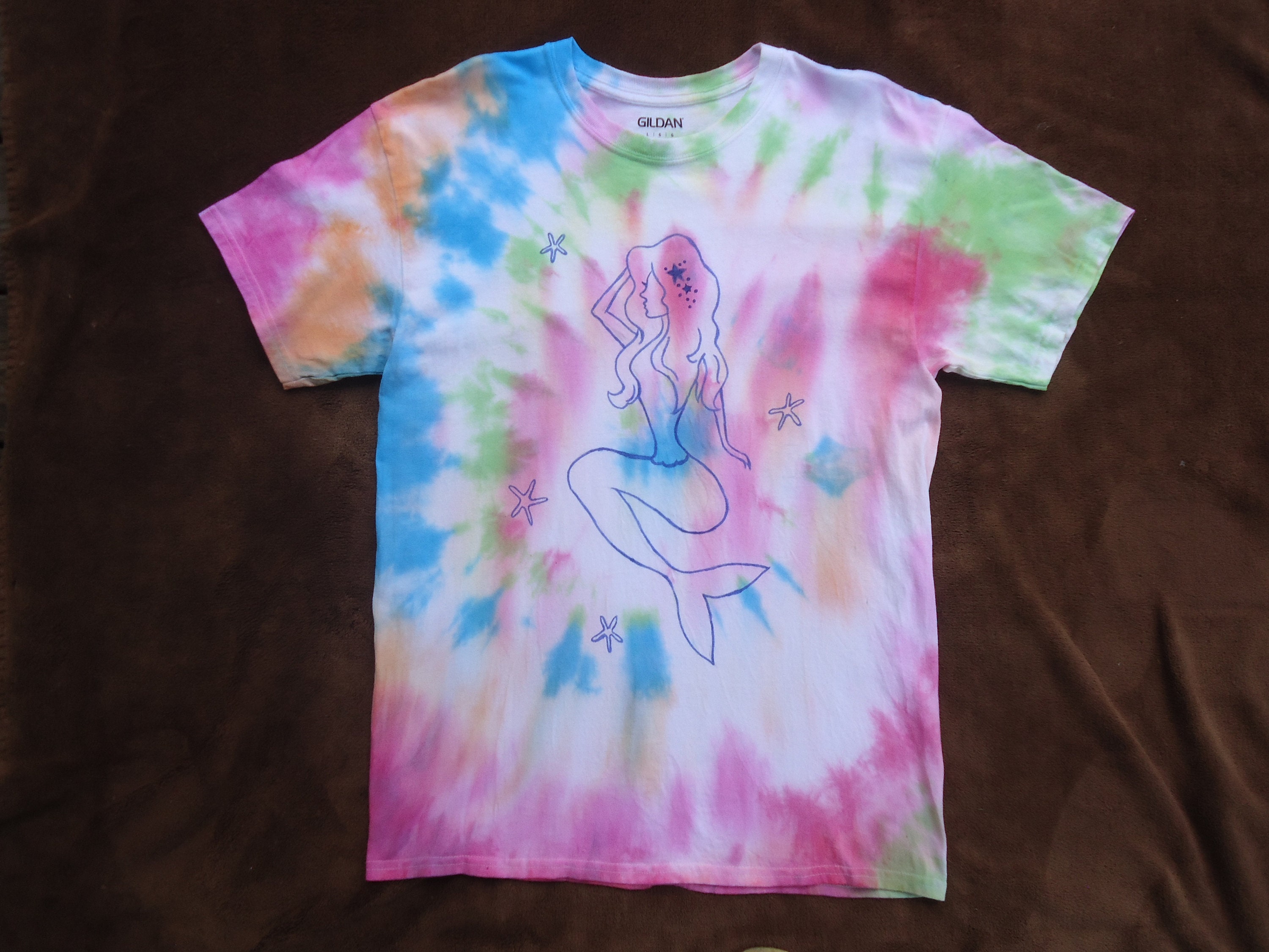 Mermaid Tie Dye T-Shirt | Etsy
