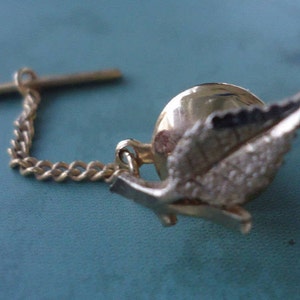 Gold Plated Leaf Tie Tack