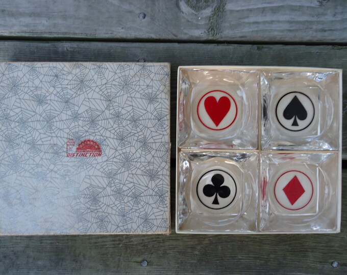 Playing Cards Ashtray Set Etsy