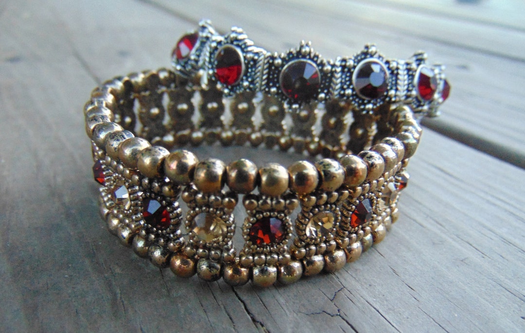 Rhinestone Stretch Bracelets Etsy