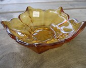 Viking Glass Amber Spiked Bowl  #6961
