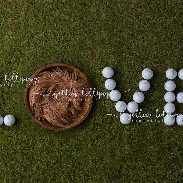 SALE! Newborn Baby Digital Backdrop, golf love, Father's Day