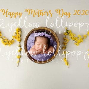 Mother’s Day digital Backdrop, photography digital background, mom, mother's day, yellow