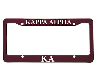 Officially Licensed Kappa Alpha License Plate Frame