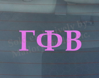 Officially Licensed Gamma Phi Beta 8" x 3" Bumper Sticker / Window Decal