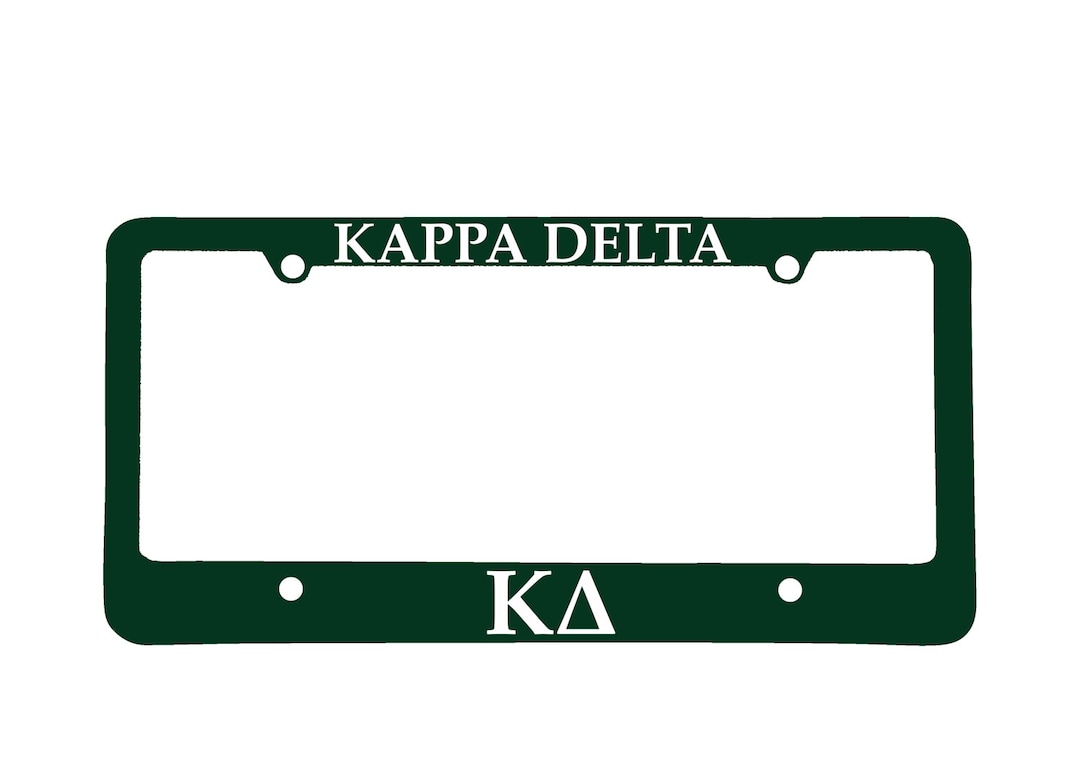 Officially Licensed Kappa Delta License Plate Frame Etsy