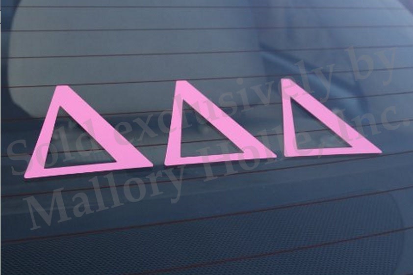 Officially Licensed Delta Gamma Window Decal – 6x3 Inch Matte Pink Bumper Sticker For Cars & Windows
