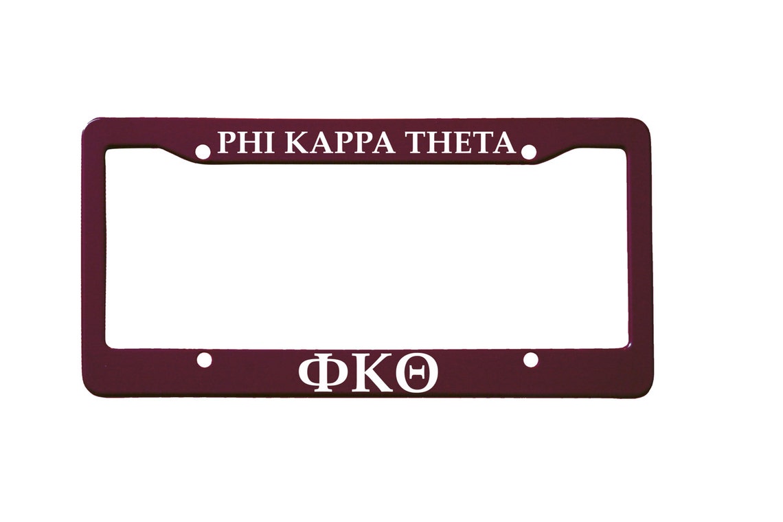 Officially Licensed Phi Kappa Theta License Plate Frame Etsy