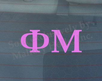 Officially Licensed Phi Mu 8" x 3" Bumper Sticker / Window Decal