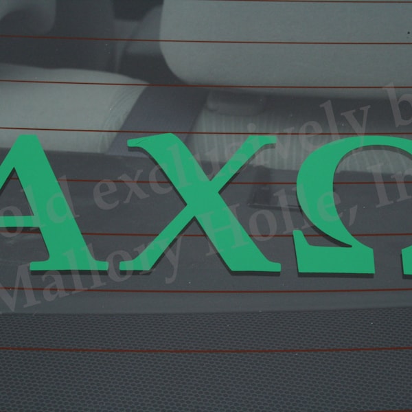 Officially Licensed Alpha Chi Omega 8" x 3" Bumper Sticker / Window Decal