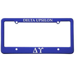 Officially Licensed Delta Upsilon License Plate Frame