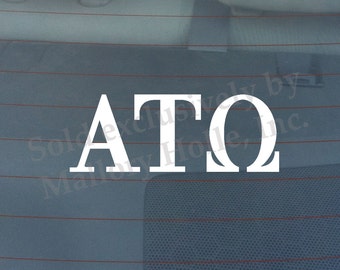 Officially Licensed Alpha Tau Omega 8" x 3" Bumper Sticker / Window Decal